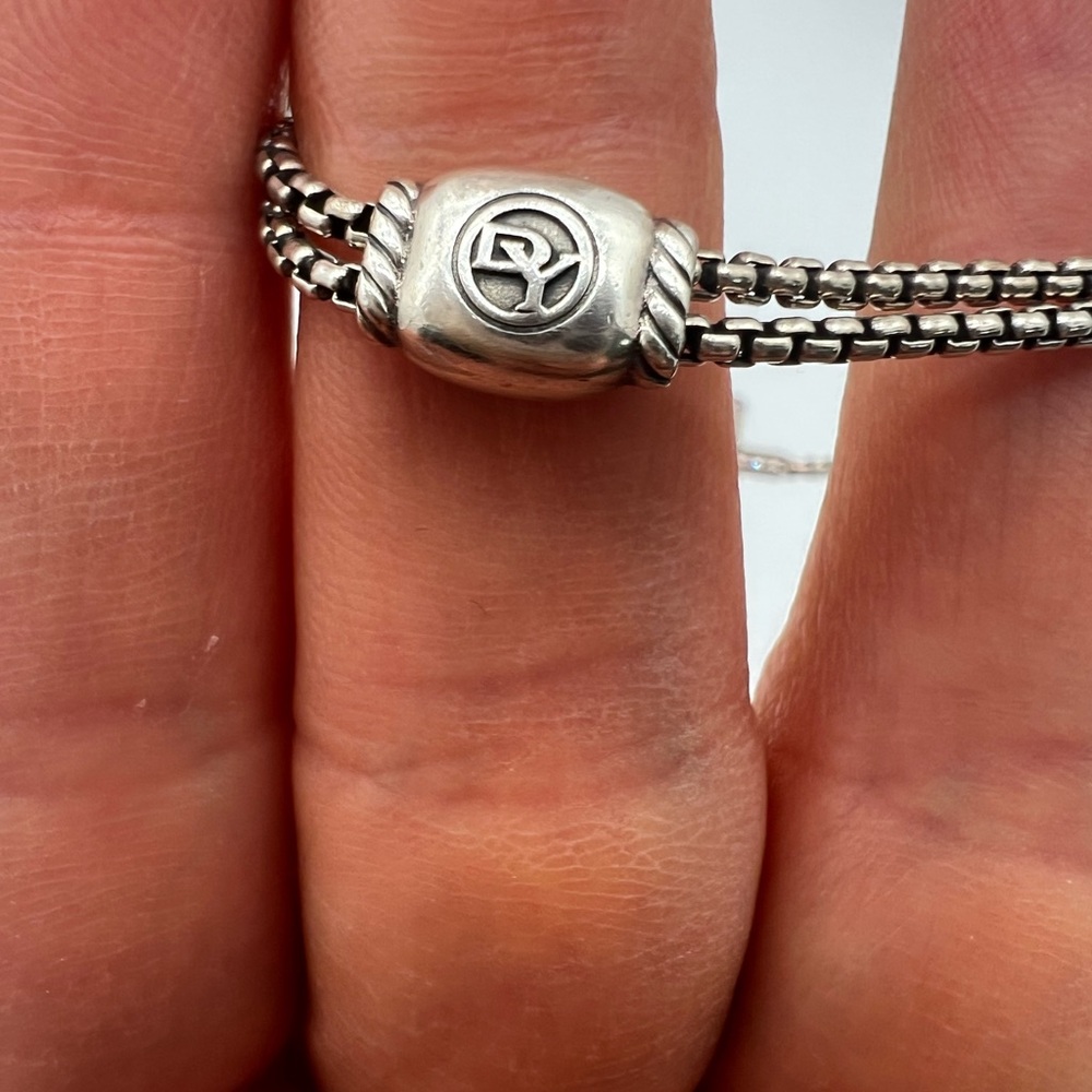 🔴Authentic DAVID YURMAN PETITE PAVÉ DIAMONDS CROSS CHAIN BRACELET🔴 - Picture 7 of 11